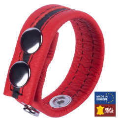 The Red Cockring en cuir Tippy Rouge